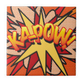 Carreau KA-POW Fun Retro Comic Book Pop art (Devant)