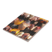 Carreau Kabobs brochés sur barbecue Grill (Côté)