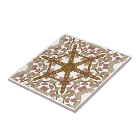 Carreau  Kaleidoscope bois - Wood kaléidoscope (Côté)