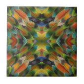 Carreau Kaléidoscope de plumes d'oiseau (Devant)