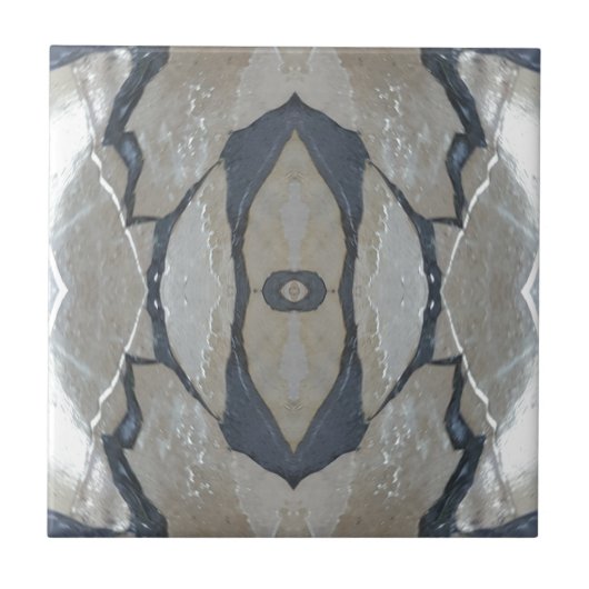 Carreau Kaleidoscope Design Motif clair et gris foncé (Devant)