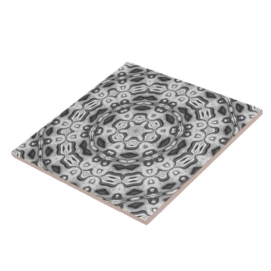 Carreau kaléidoscope marocain-africain motif sombre (Côté)