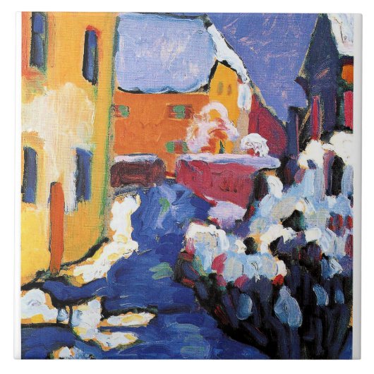 Carreau Kandinsky - Cemetery and Vicarage in Kochel (Devant)