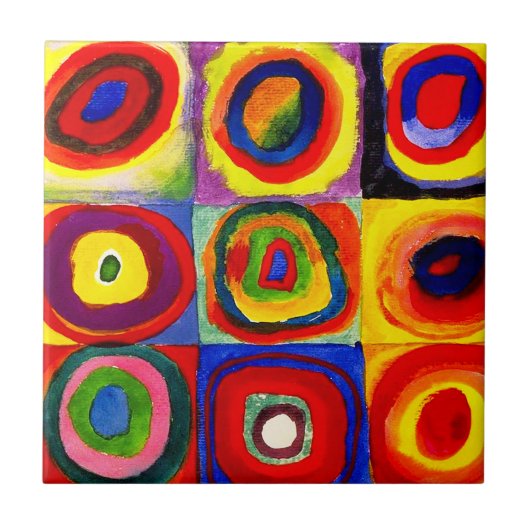Carreau Kandinsky Farbstudie Quadrates Cercles Art (Devant)