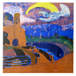 Carreau Kandinsky - La Comète, peinture abstraite colorée,