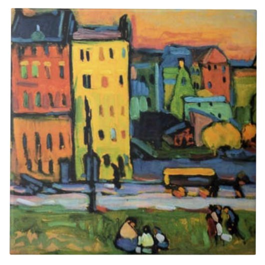 Carreau Kandinsky - Maisons à Munich, (Devant)