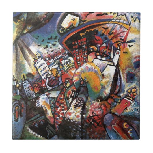 Carreau Kandinsky Moscou I Cityscape peinture Abstraite (Devant)