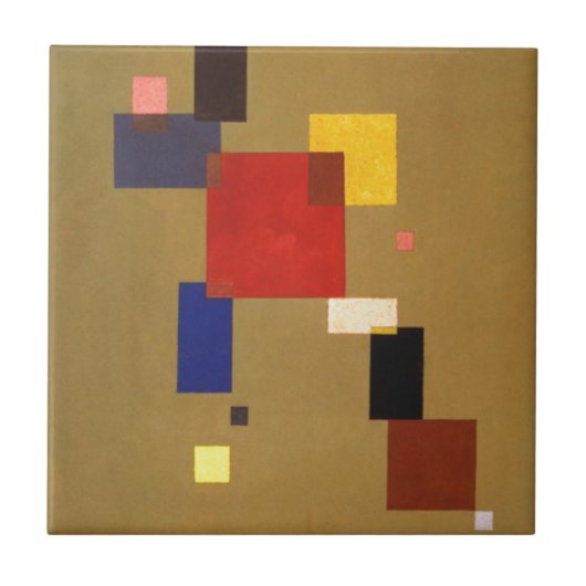 Carreau Kandinsky Treize Rectangles peinture Abstraite (Devant)