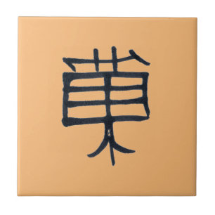 Carreau Kanji Treat noir céramique petite tuile tressée