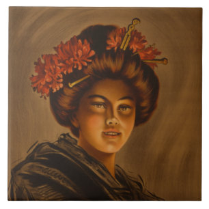 Carreau Karama : actrice geisha de romance japonais