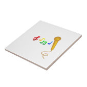 Carreau Karaoke heureux de musique de chant (Côté)