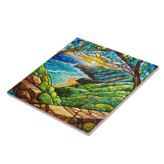 Carreau Kauai- vue de hankapiai Art du verre tendu (Côté)