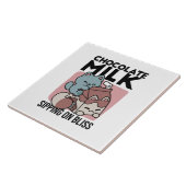 Carreau Kawaii Chocolate Milk Cat – Cozy Drink & Cuteness (Côté)