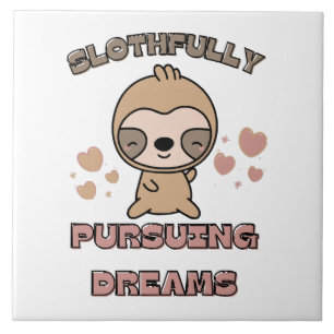 Carreau Kawaii Sloth Animal Pun