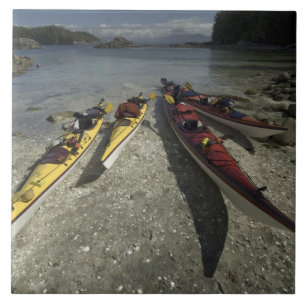 Carreau Kayaks sur l'île Dicebox, Broken Island Group,