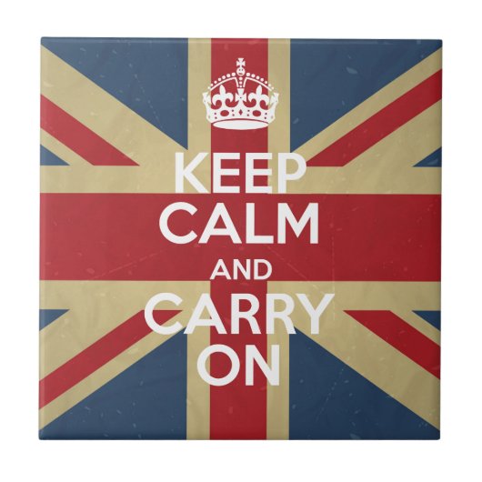 Carreau Keep Calm and Carry (Devant)