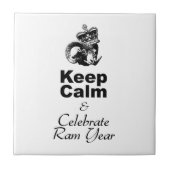 Carreau Keep Calm and Celebrate Ram Year 2027 (Devant)