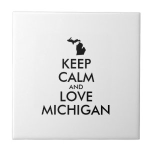 Carreau KEEP CALM et LOVE MICHIGAN