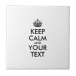 Carreau KEEP CALM personnalisé et votre texte<br><div class="desc">PERSONNALISÉ GARDEZ CALME et VOTRE TEXTE. Modifier ce modèle de conception - CRÉEZ VOTRE TEXTE.</div>