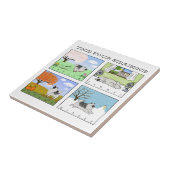 Carreau Keeshond - Les Quatre Saisons (Côté)