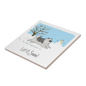 Carreau Keeshond "Let it Snow" (Côté)