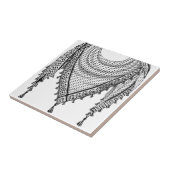 Carreau Keffiyeh Écharpe palestinienne tissu traditionnel (Côté)