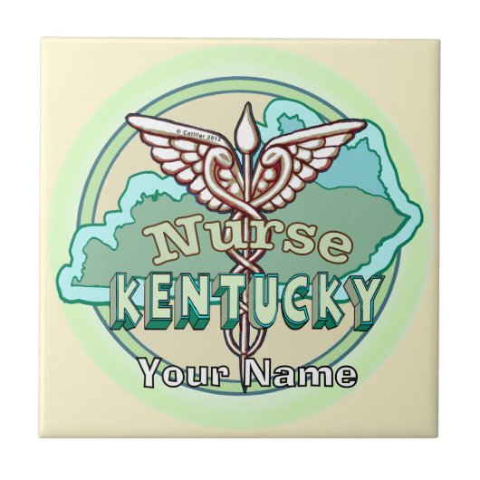 Carreau Kentucky Caduceus Nurse Tile (Devant)