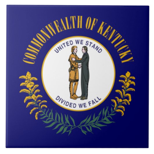 Carreau Kentucky : Drapeau d'État américain du Commonwealt (Devant)