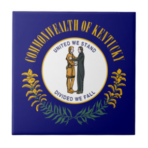 Carreau Kentucky : Drapeau d'État américain du Commonwealt