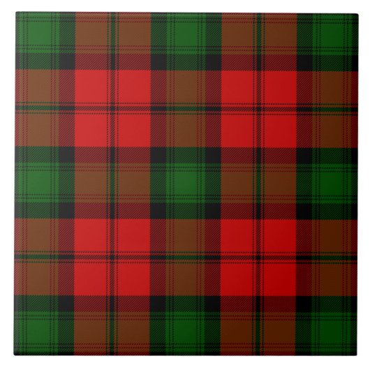 Carreau Kerr tartan rouge vert plaid (Devant)