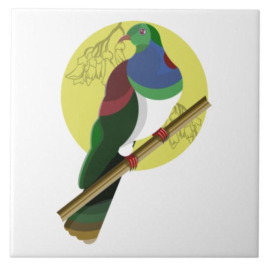 Carreau KERURU Pigeon en bois NZ BIRD (Devant)