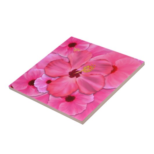 Carreau Ketmie rose (Côté)