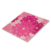 Carreau Kimono floral moderne Impression, Coral rose (Côté)