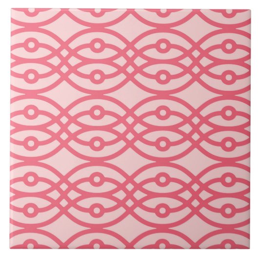 Carreau Kimono imprimé, corail rose (Devant)