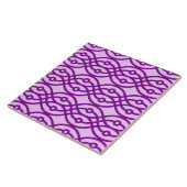 Carreau Kimono imprimé, lavande et violet (Côté)