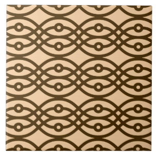 Carreau Kimono imprimé, pêche et chocolat