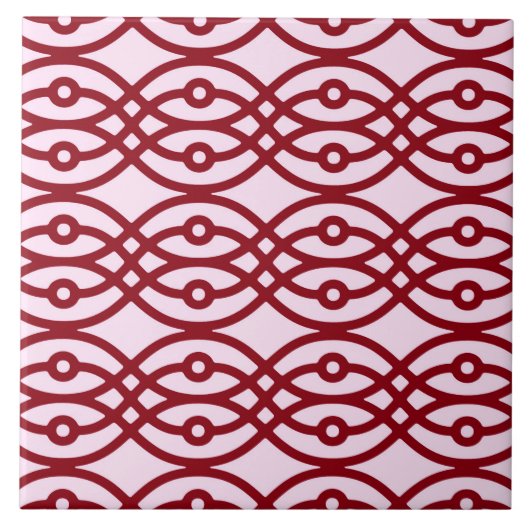 Carreau Kimono imprimé, rose et bordeaux (Devant)