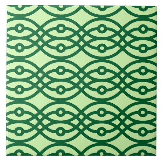 Carreau Kimono, vert clair et vert foncé (Devant)