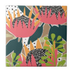 Carreau King Protea I<br><div class="desc">Le roi Protea I de Melissa Wang. Des formes géométriques amusantes et des poinçons de couleurs vives sont utilisés pour créer cet art floral abstrait. | 159042Z</div>