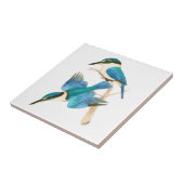Carreau Kingfisher Birds Aquarelle Blanc (Côté)