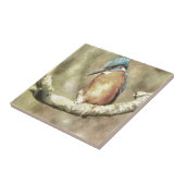Carreau Kingfisher Étonnant En Aquarelle (Côté)