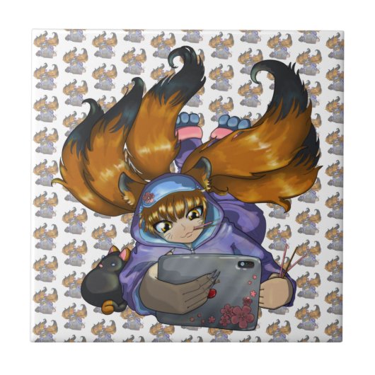 Carreau Kitsune Life (Devant)