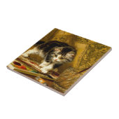 Carreau Kitten avec peinture et brosses (Côté)