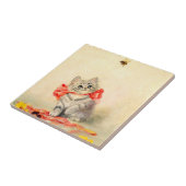 Carreau Kitten avec ruban rouge (Côté)