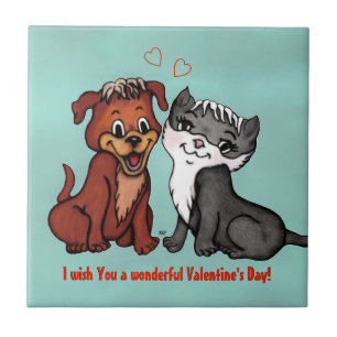 Carreau Kitty and Puppy, Joyeuse Saint Valentin !