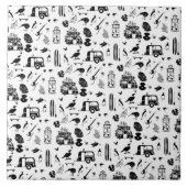 Carreau kiwi motif d'été TRANS (Devant)