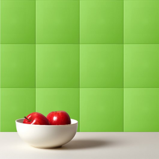 Carreau Kiwi vert couleur solide