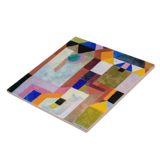 Carreau Klee - Architecture colorée, oeuvres d'art célèbre (Côté)