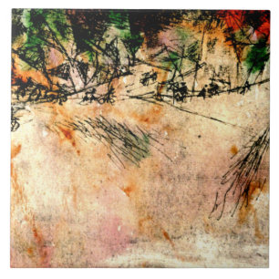 Carreau Klee - Road Junction (dessin au charbon)