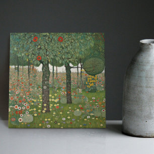 Carreau Klimt Arbre de Vie doré Art Nouveau Abstrait en Cé